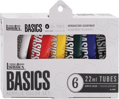Reeves®  Liquitex Basics Acrylic Paint, 22ml/Tube 6/Pkg, Assorted Colors
