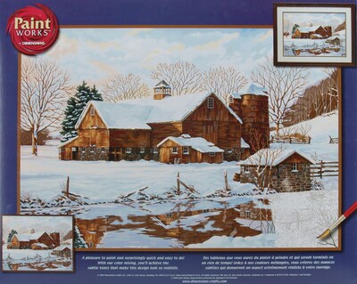 Dimensions Paint By Number Kit, 20 x 14, Winter Reflections
