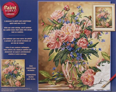 Dimensions Paint By Number Kit, 16 x 20, Peony Floral