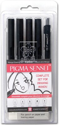 Sakura Pigma Sensei Manga Drawing Set, 6 Pieces