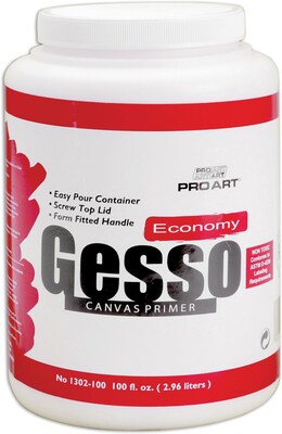 Pro-Art Economy Gesso Canvas Primer, 3 Liters