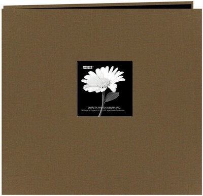 Pioneer Fabric Frame Scrapbook, 12 x 12, Warm Mocha