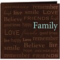 Pioneer Text Faux Suede Scrapbook, 12 x 12, Family