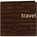 Pioneer Text Faux Suede Scrapbook, 12 x 12, Travel