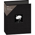 Pioneer Fabric 3, Ring Binder Album With Window, 8.5 x 11, Black