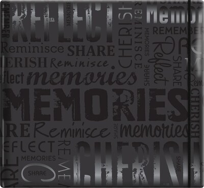 MBI Gloss Scrapbook, 12 x 12, Memories-Black