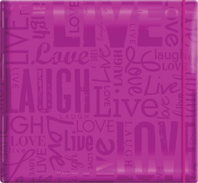 MBI Live Love Laugh Gloss Scrapbook, 12 x 12, Bright Purple (848117)