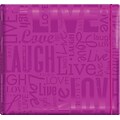 MBI Live Love Laugh Gloss Scrapbook, 12 x 12, Bright Purple (848117)