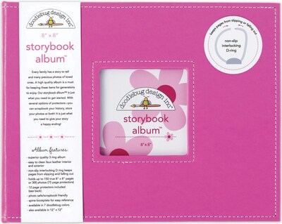 Doodlebug Storybook Album, 8 x 8, Bubblegum