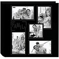 Pioneer 5-Up Collage Frame Sewn Embossed Photo Album, Black