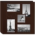 Pioneer 5-Up Collage Frame Sewn Embossed Photo Album, Brown