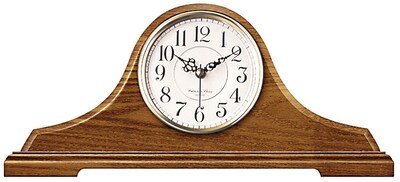Infinity Instruments Oak Tabletop Mantel Clock, Oak Case, 7-1/2H x 16W