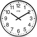 Infinity Instruments Profuse Office Wall Clock, Black Resin Case, 19 Diameter