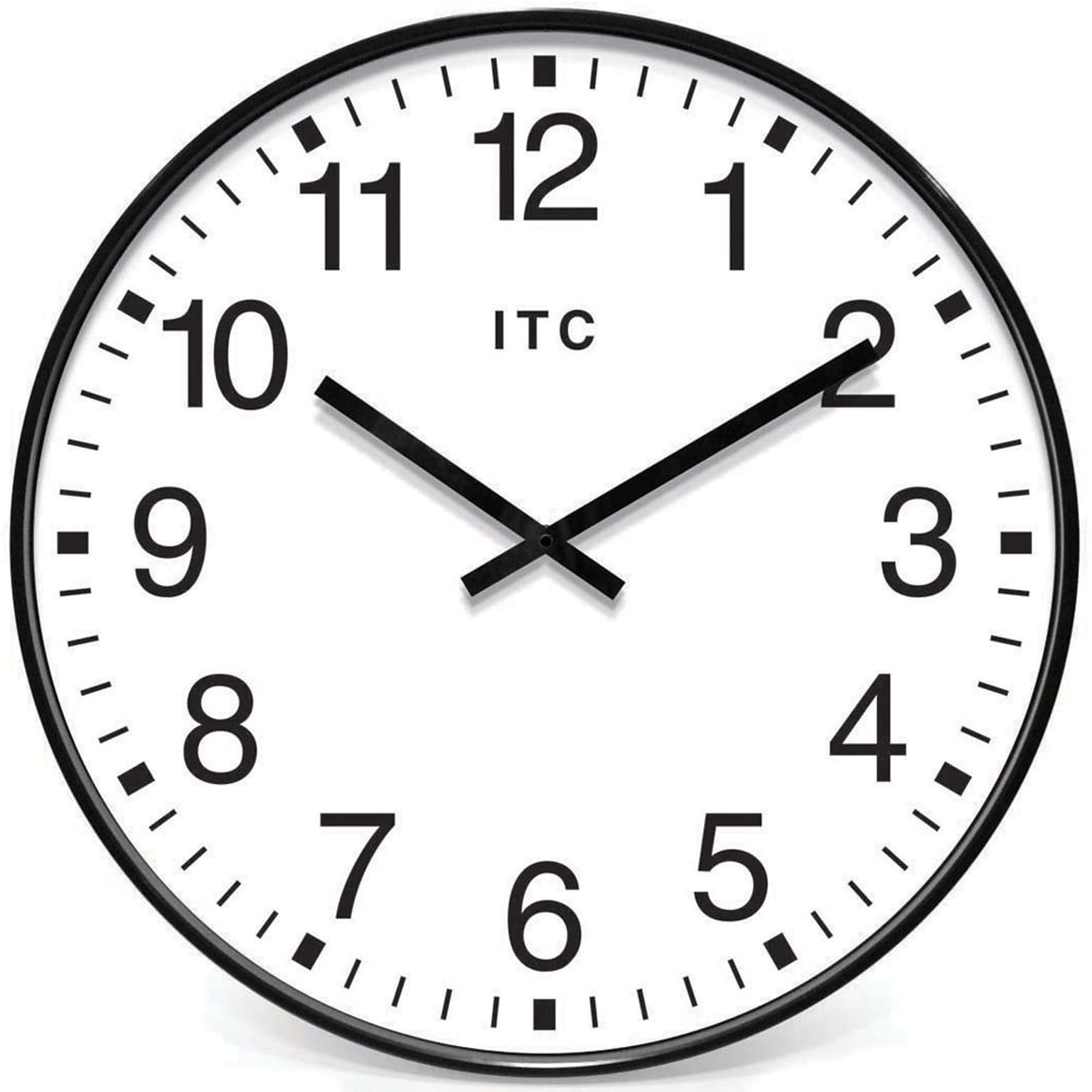 Infinity Instruments Profuse Office Wall Clock, Black Resin Case, 19 Diameter