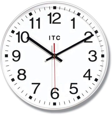 Infinity Instruments Business Prosaic Office Wall Clock, Round, 12 Diameter