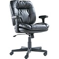 OIF Swivel/Tilt Soft-Touch Leather Task Chair, Black
