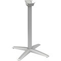 HON® Aluminum Standing-Height X-Leg Base, 26-3/4w x 26-3/4d x 40-7/8h, Platinum