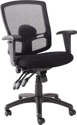 Alera Etros Series Mesh Back Fabric Computer and Desk Chair, Black (ALEET4017)