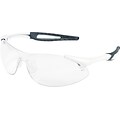 Crews Inertia Polycarbonate Safety Glasses, White Frame and Clear Anti Fog Lens (CRWIA130AF)