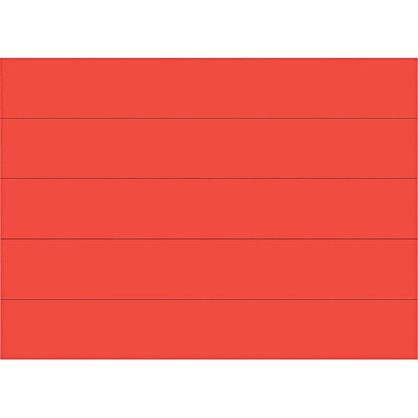 MasterVision® 7/8(H) x 6(L) Dry Erase Magnetic Tape Strip, Red, 25/Pack