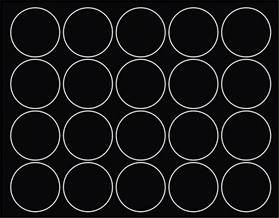 MasterVision Interchangeable Magnetic Character, Circles, Black, 20/Pk (FM1605)
