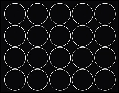 MasterVision Interchangeable Magnetic Character, Circles, Black, 20/Pk (FM1605)