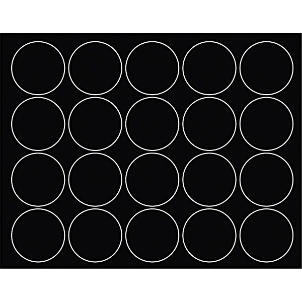 MasterVision Interchangeable Magnetic Character, Circles, Black, 20/Pk (FM1605)