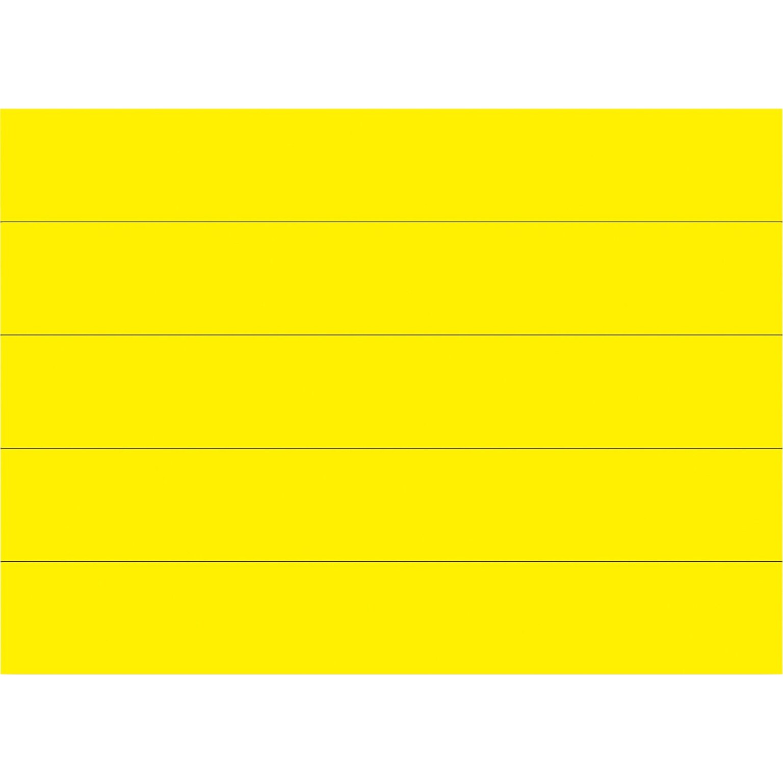 MasterVision® 7/8(H) x 6(L) Dry Erase Magnetic Tape Strip, Yellow, 25/Pack
