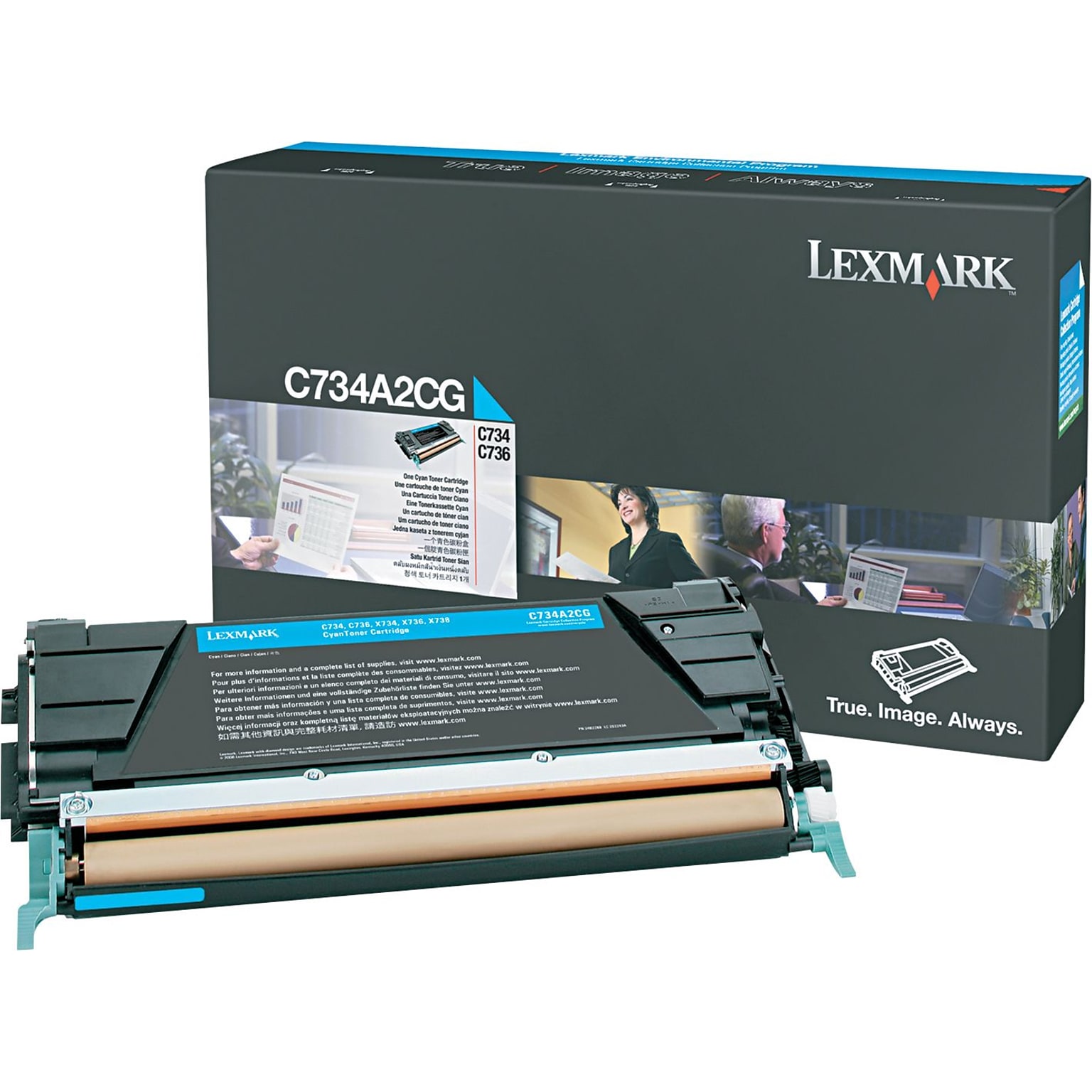 Lexmark C734A2CG Cyan Standard Yield Toner Cartridge