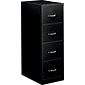 OIF 4-Drawer Vertical File Cabinet, Legal Size, Lockable, 52"H x 18.25"W x 26.5"D, Black (EFS42209)