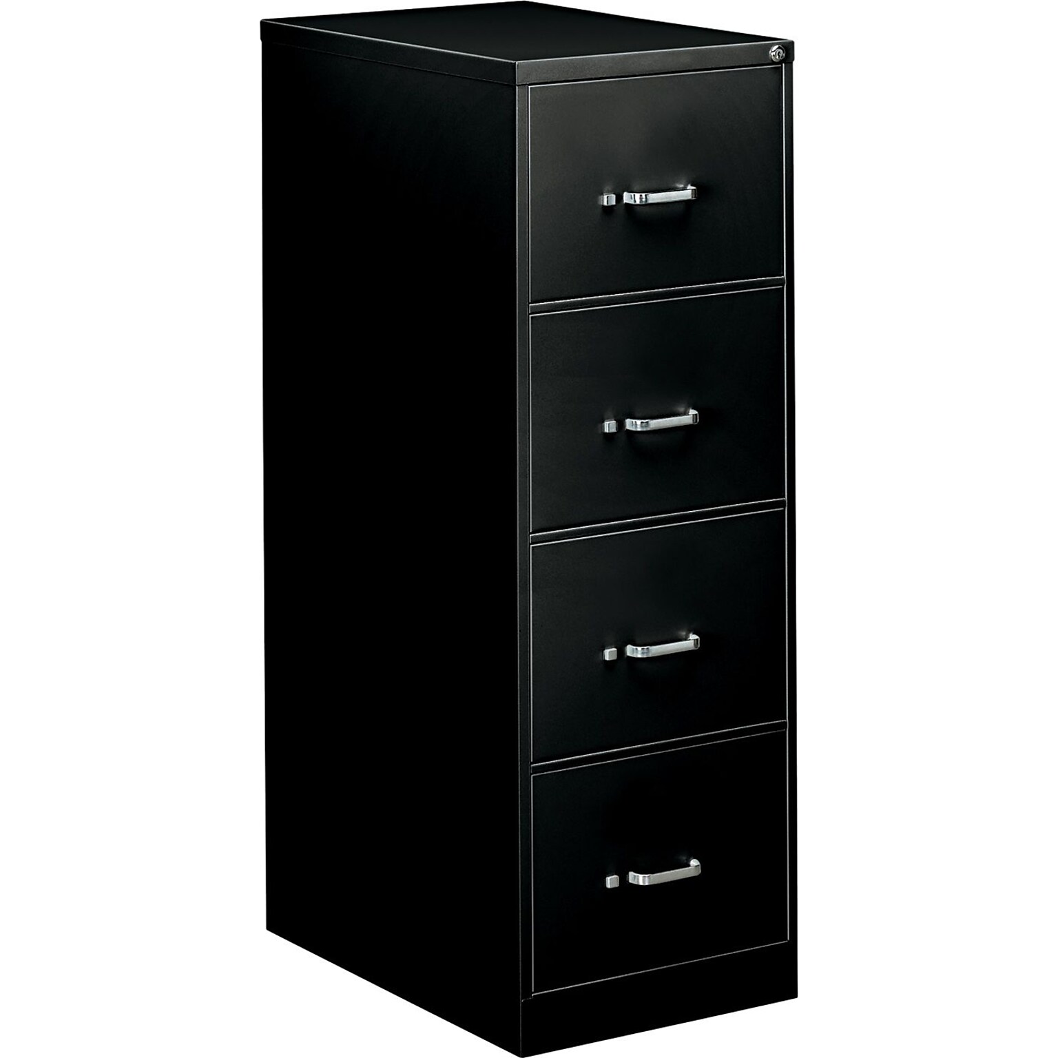 OIF 4-Drawer Vertical File Cabinet, Legal Size, Lockable, 52H x 18.25W x 26.5D, Black (EFS42209)