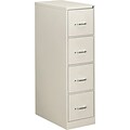 OIF 4-Drawer Economy Vertical File Cabinet, Light Gray, Letter (41107)