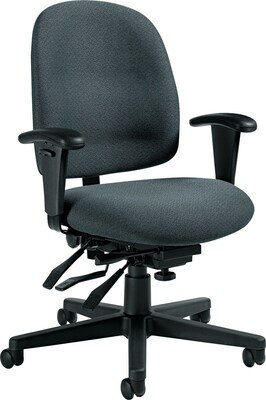 Global Granada® Polypropylene Low Back Multi-Tilter Chair; Stone