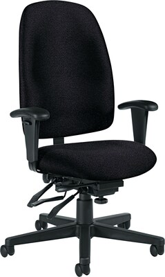 Global Granada® Polypropylene High Back Multi-Tilter Chair; Asphalt Black