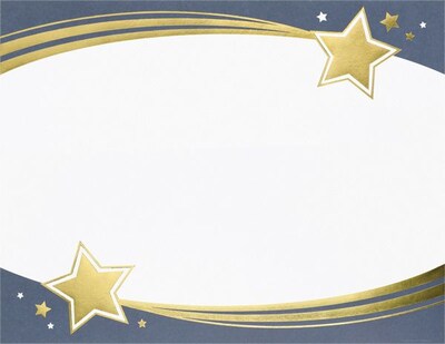 Great Papers! Shooting Stars Foil Certificates, White with Border, 15/Pk (20103777)