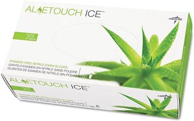 Aloetouch Nitrile Powder-Free Exam Glove, Green, Extra Large, 180/Bx