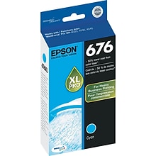 Epson T676XL Cyan High Yield Ink   Cartridge