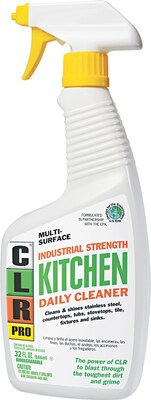 CLR Professional Cleaners, Industrial Strength Daily Kitchen Cleaner, 32oz. Spray, 6/Carton
