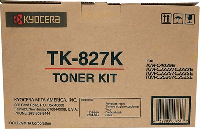 Kyocera TK-827K Black Standard Yield Toner Cartridge