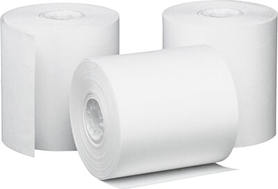 PM Company Bond Cash Register Paper Rolls, 3 x 85, 50 Rolls/Pack (PMF09228)