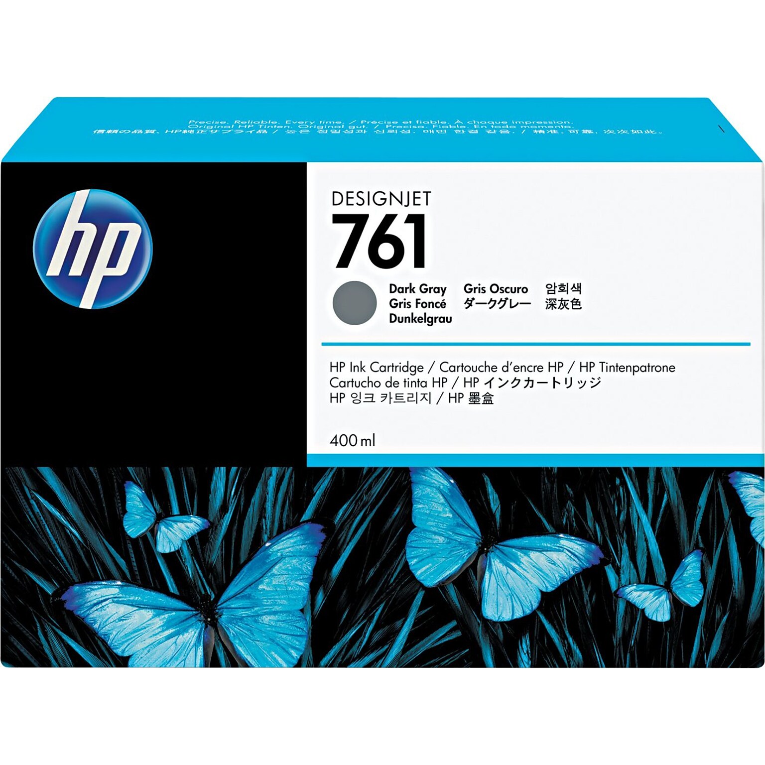 HP 761 Dark Gray Standard Yield DesignJet Ink Cartridge (CM996A)