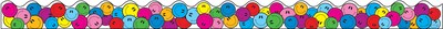 Carson-Dellosa 36 x 2.25 Scalloped, Smiley Faces Borders 13 Strips (1228)