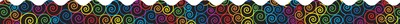 Carson-Dellosa 36" x 2.25" Scalloped, Rainbow Swirls Borders 13 Strips (1259)