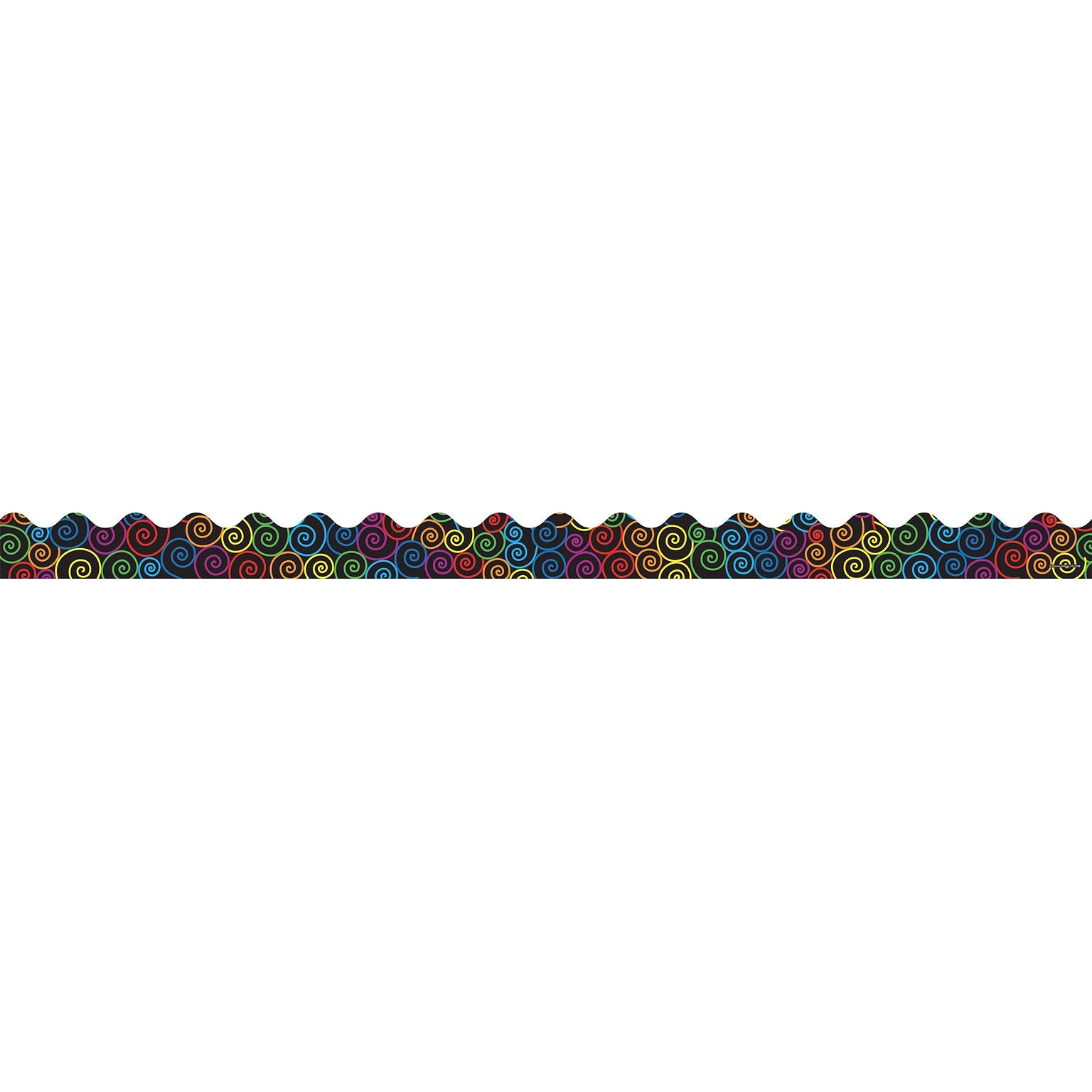 Carson-Dellosa 36 x 2.25 Scalloped, Rainbow Swirls Borders 13 Strips (1259)
