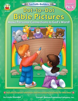 Carson-Dellosa Dot-To-Dot Bible Pictures Resource Book, Grades PK - K