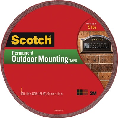 Scotch® Permanent Outdoor Mounting Tape, 1 x 450