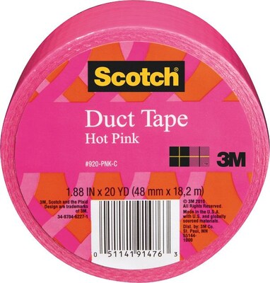 Scotch® Duct Tape, 1.88 x 20 yds., Pink (920-PNK-C)