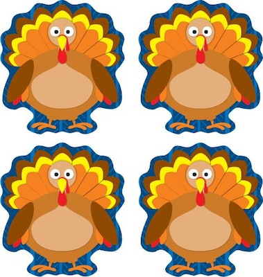 Carson-Dellosa Turkeys Shape Stickers