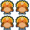 Carson-Dellosa Turkeys Shape Stickers