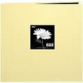 Pioneer Book Cloth Cover Postbound Album With Window, 12 x 12, Soft Yellow